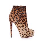 Christian Louboutin Clichy Booties 37 Leopard, Ophalen, Lage of Enkellaarzen, Zo goed als nieuw, Christian Louboutin