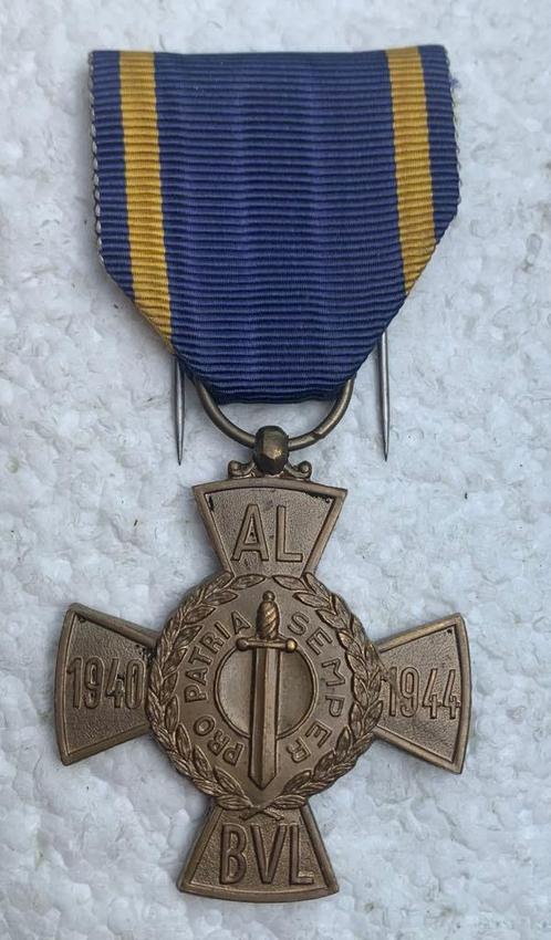 Medaille, Verzet, Bevrijdingsleger kruis 1940-44, Arm Libera, Verzamelen, Militaria | Algemeen, Landmacht, Lintje, Medaille of Wings