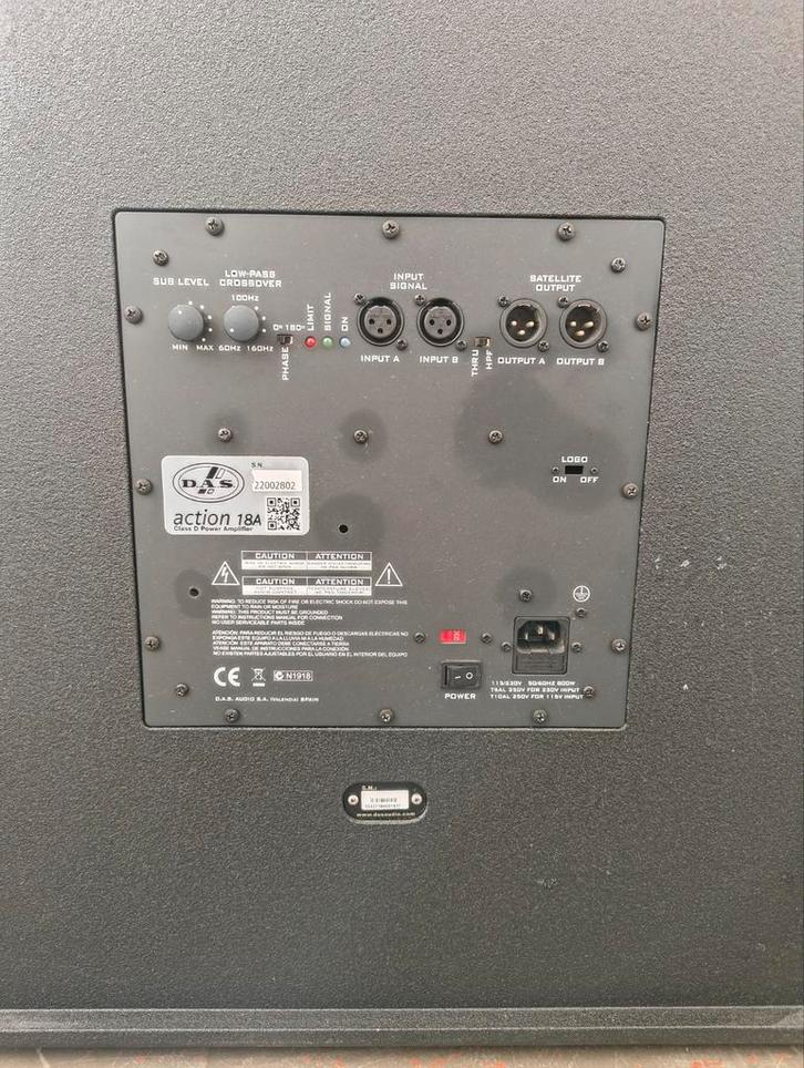 D.A.S. Action 18a, Audio, Tv en Foto, Luidsprekerboxen, Gebruikt, Subwoofer, Ophalen
