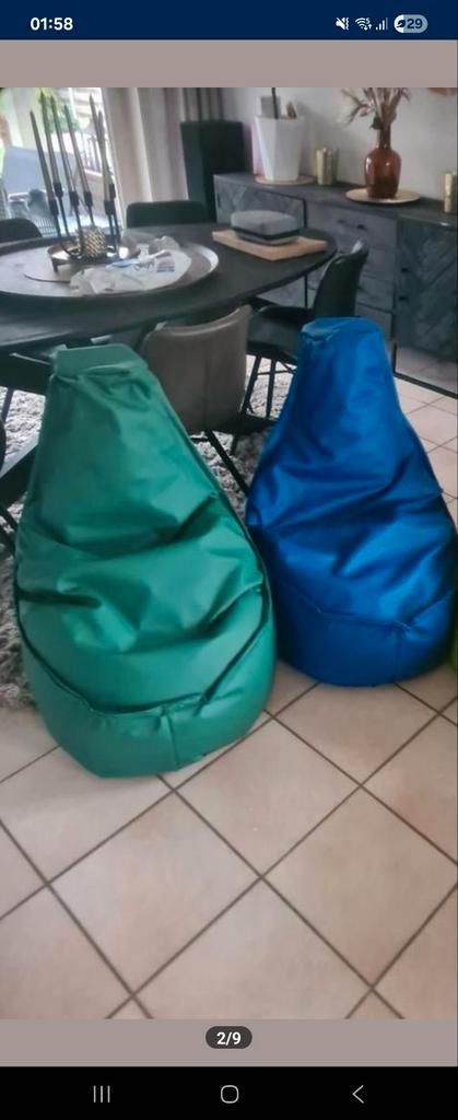 Zitzak Leather Look Nieuw! Laatste 2, Huis en Inrichting, Zitzakken, Nieuw, Zitzak, Beige, Ophalen