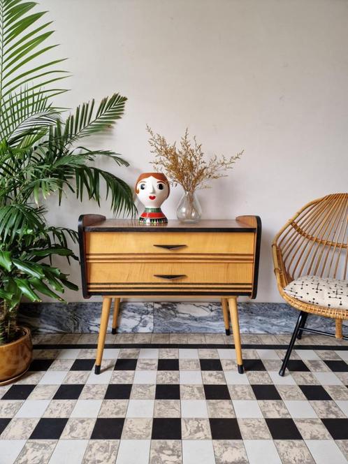 Vintage sixties ladekastje | commode | kast retro, Huis en Inrichting, Kasten | Ladekasten, Minder dan 100 cm, 50 tot 100 cm, 25 tot 50 cm