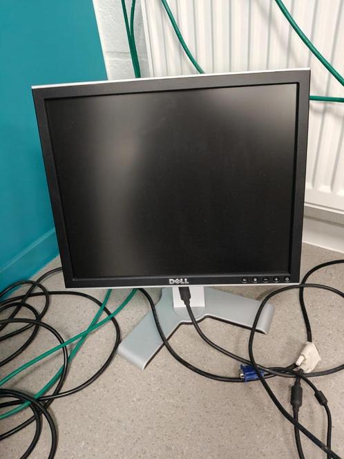 17" Dell beeldscherm met soundbar, Computers en Software, Monitoren, Gebruikt, DVI, VGA, In hoogte verstelbaar, Draaibaar, Ophalen