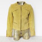 Prachtige Suede/Leren Ibana Jas (S) € 95,-, Verzenden, Geel, Zo goed als nieuw, Maat 36 (S)