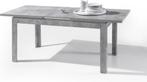 Table à manger extensible Stanno 140/180cm - béton, Rectangulaire, Autres matériaux, Enlèvement ou Envoi, Neuf