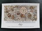 IJsland 1989 - oude landkaart - boten - vissen - zeeslang **, Postzegels en Munten, Postzegels | Europa | Scandinavië, Ophalen of Verzenden