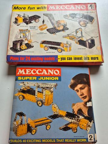 Meccano super junior set 1 en 2 jaren 60