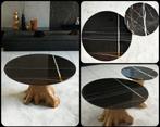 salontafel en bijzettafel marmer Sahara Noir, Huis en Inrichting, Ophalen, Gebruikt