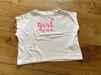 Witte crop top H&M met opschrift: Girl PWR, Gebruikt, Meisje, H&M, Ophalen of Verzenden