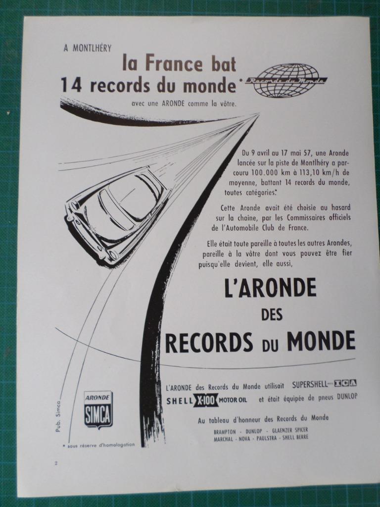 Simca - publicité papier - 1957, Collections, Marques & Objets publicitaires, Utilisé, Autres types, Enlèvement ou Envoi