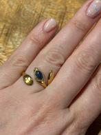 Nieuwe verstelbare RVS ring, Neuf, Enlèvement ou Envoi, Fer ou Acier, Bleu