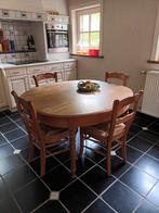 4 Mooie eiken stoelen te koop voor slechts ...., Huis en Inrichting, Stoelen, Ophalen of Verzenden, Gebruikt, Hout, Vier