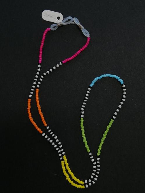 Chaine à lunettes en perles de rocaille colorées, Bijoux, Sacs & Beauté, Colliers, Neuf, Synthétique, Autres couleurs, Enlèvement ou Envoi