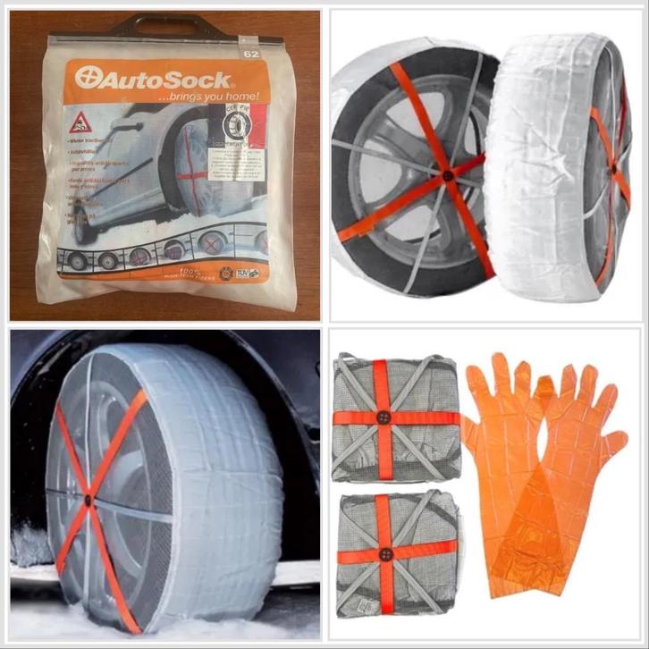 Nieuwe kettingen/sokken - Autosock - 62 - R14-15-16, Auto diversen, Sneeuwkettingen, Nieuw, Ophalen of Verzenden