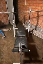 Fitness bank + halter+ 130kg gewichten, Ophalen of Verzenden