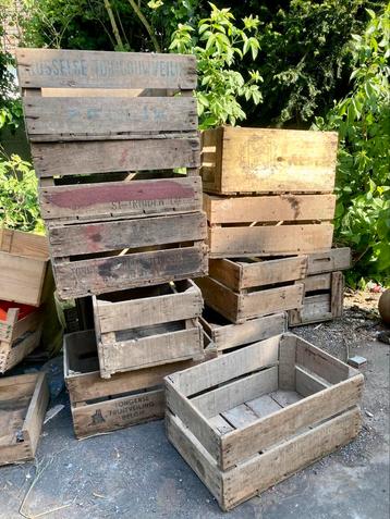 Houten kratten, fruitkisten, bierkratten, Ophalen, Gebruikt