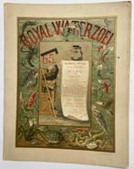 Rare menu Vintage illustre Royal Waterzoei 1887, Verzamelen, Verzenden, Gebruikt