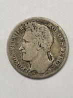 Munt zilver België 1/4 frank Leopold I  1834 gelauwerd, Zilver, Ophalen of Verzenden, Losse munt, Zilver