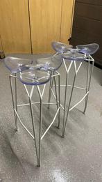 Kubikof diamond stool barkruk, Huis en Inrichting, Barkrukken, Ophalen, Gebruikt, 60 tot 90 cm, Metaal