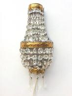 Vintage wandlamp met pendels * Hollywood Regency *, Ophalen of Verzenden