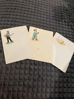 Set vintage briefpapier 3 stuks kuifje / Hergé, Ophalen of Verzenden, Kuifje
