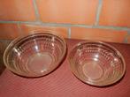 2 glazen kommen (vintage), Verre, Enlèvement, Utilisé, Autres styles