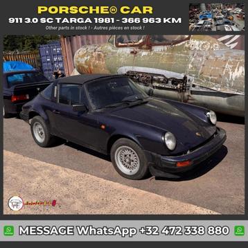 Porsche 911 3.0 SC Targa (1981) — 366.963 km, Auto's, Achterwielaandrijving, Zwart, Zwart, Leder