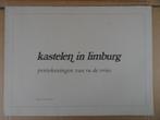Kastelen in Limburg Ru de Vries Pentekening gedrukt 4x 1977, Antiek en Kunst, Ophalen of Verzenden
