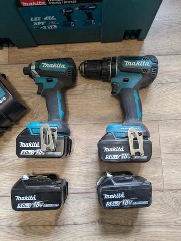Makita Brushless Combi Drill And Impact Driver With 4 X 5Ah, Doe-het-zelf en Bouw, Boormachine, Variabele snelheid, Ophalen of Verzenden