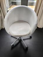Ikea bureau stoel wit op wieltjes, Huis en Inrichting, Bureaustoelen, Gebruikt, Ophalen