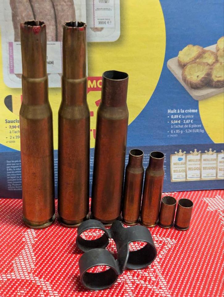 Mélange de douilles 12,7-7,62, Collections, Objets militaires | Seconde Guerre mondiale, Enlèvement ou Envoi