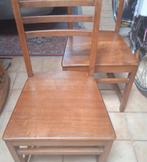 2 volle houten, antieke stoelen, +70j oud, perfecte staat, Antiek en Kunst, Ophalen
