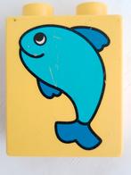 LEGO Duplo, blok - tekening van een vis, Ophalen of Verzenden, Gebruikt, Duplo