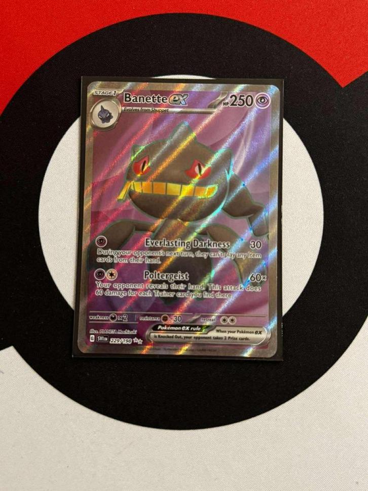 Pokémon - Scarlet & Violet - Banette EX (229/198) - NM, Hobby en Vrije tijd, Verzamelkaartspellen | Pokémon, Zo goed als nieuw