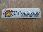 Vintage Sticker Moto-Master Brake Systems , Ophalen of Verzenden, Nieuw, Auto of Motor