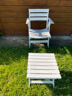 4 chaises grofillex, 1 repose-pieds et table, Jardin & Terrasse, Chaises de jardin, Utilisé