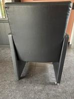 Ensemble de 6 chaises à roulettes en cuir, Modern., Comme neuf, Enlèvement, Cinq, Six Chaises ou plus