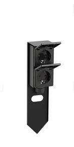 Buiten stopcontact 2x EU zwart IP44, Doe-het-zelf en Bouw, Ophalen, Zo goed als nieuw, Stopcontact