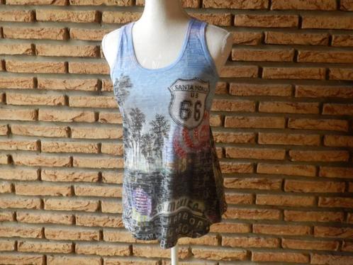 (44) - top femme t.M bleu noir - davina -, Kleding | Dames, T-shirts, Zo goed als nieuw, Maat 38/40 (M), Blauw, Zonder mouw, Ophalen of Verzenden