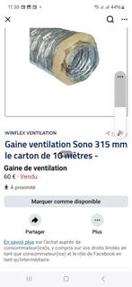 Gaines de ventilation, Bricolage & Construction, Enlèvement, Comme neuf