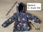 Veste très chaude Name it 3 - 4 ans capuche amovible, Enlèvement ou Envoi