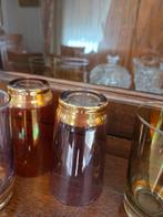 Gekleurde glazen met gouden voet, Antiek en Kunst, Ophalen