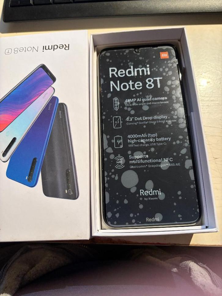 Xiaomi Redmi Note 8T Smartphone 4+128 GB 6,3" maanlicht wit, Telecommunicatie, Mobiele telefoons | Overige merken, Gebruikt, Zonder abonnement