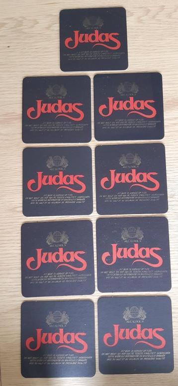 bierviltje 9x bierkaartje Judas , vierkant 10x10cm   beschikbaar voor biedingen