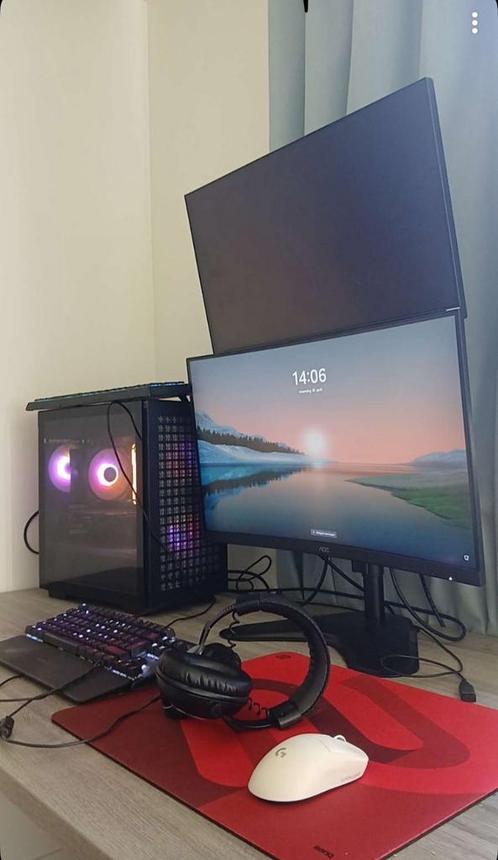 Moet snel weg! Gaming pc + 2 schermen, Computers en Software, Desktop Pc's, Zo goed als nieuw, 4 Ghz of meer, 32 GB, Gaming, Ophalen