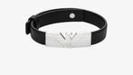 Armband Emporio Armani NIEUW nieuwprijs 145 euro, Verzenden, Nieuw, Zwart, Leer