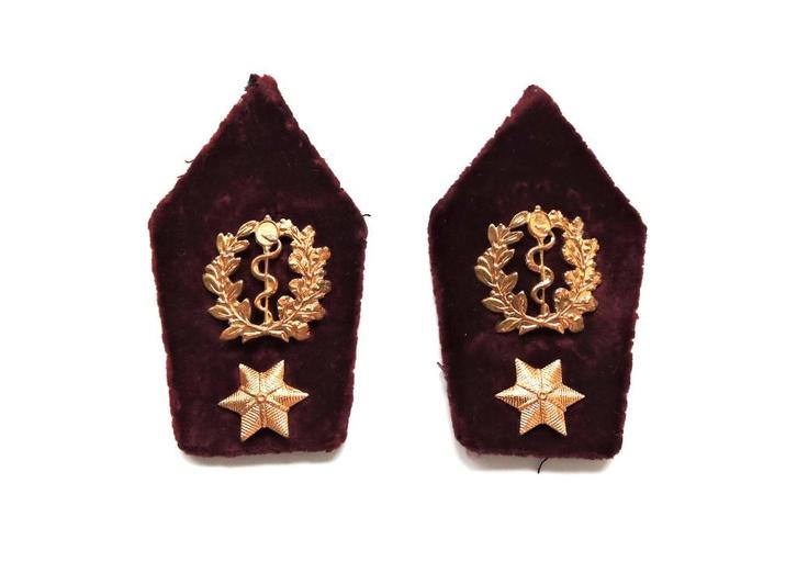 WWII kraagpunten Officier Doktor ABBL BELGISCH LEGER, Verzamelen, Militaria | Tweede Wereldoorlog, Overige soorten, Ophalen of Verzenden