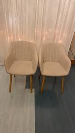 2 chaises en tussus beiges, Autres couleurs, Deux, Enlèvement, Utilisé