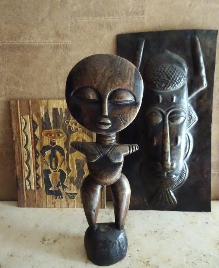 Ghana Ashanti Akuaba, oud handgesneden vruchtbaarheidsbeeld, Antiek en Kunst, Kunst | Niet-Westerse kunst, Ophalen of Verzenden