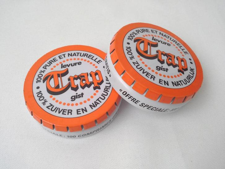 Lot de 2 petites boîtes en métal rondes Trap, Verzamelen, Blikken, Gebruikt, Ophalen of Verzenden