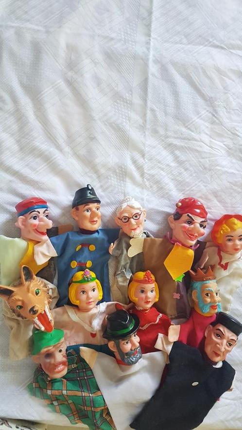 Retro handpoppen poppenkastpoppen ( O ), Verzamelen, Poppen, Ophalen of Verzenden